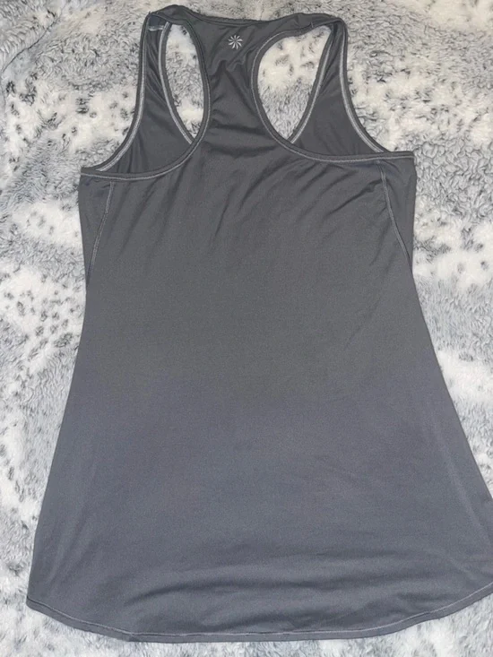 Athleta Gray Racerback Tank Top - Picture 2 of 4